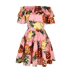 summer off Shoulder Ruffle Dress